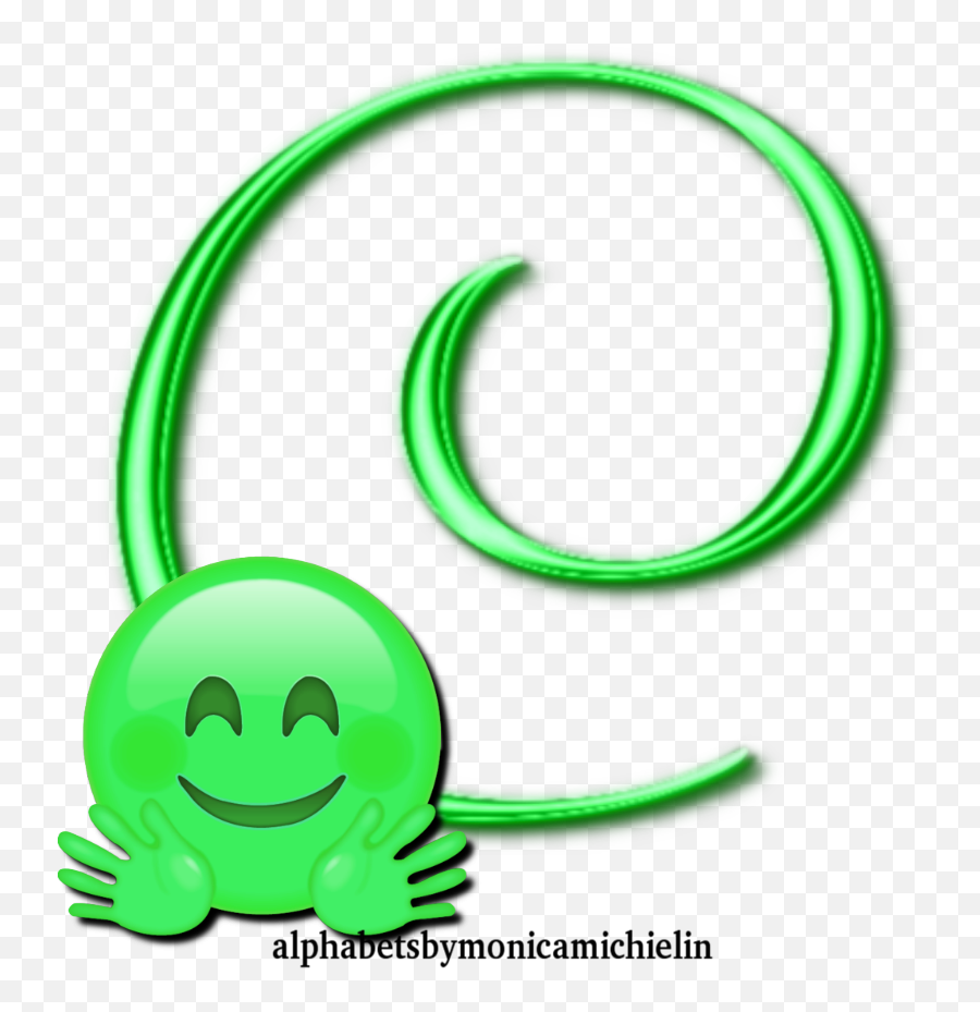 Monica Michielin Alphabets Green Smile Hands Alphabet Emoji,Environment Friendly Emoji