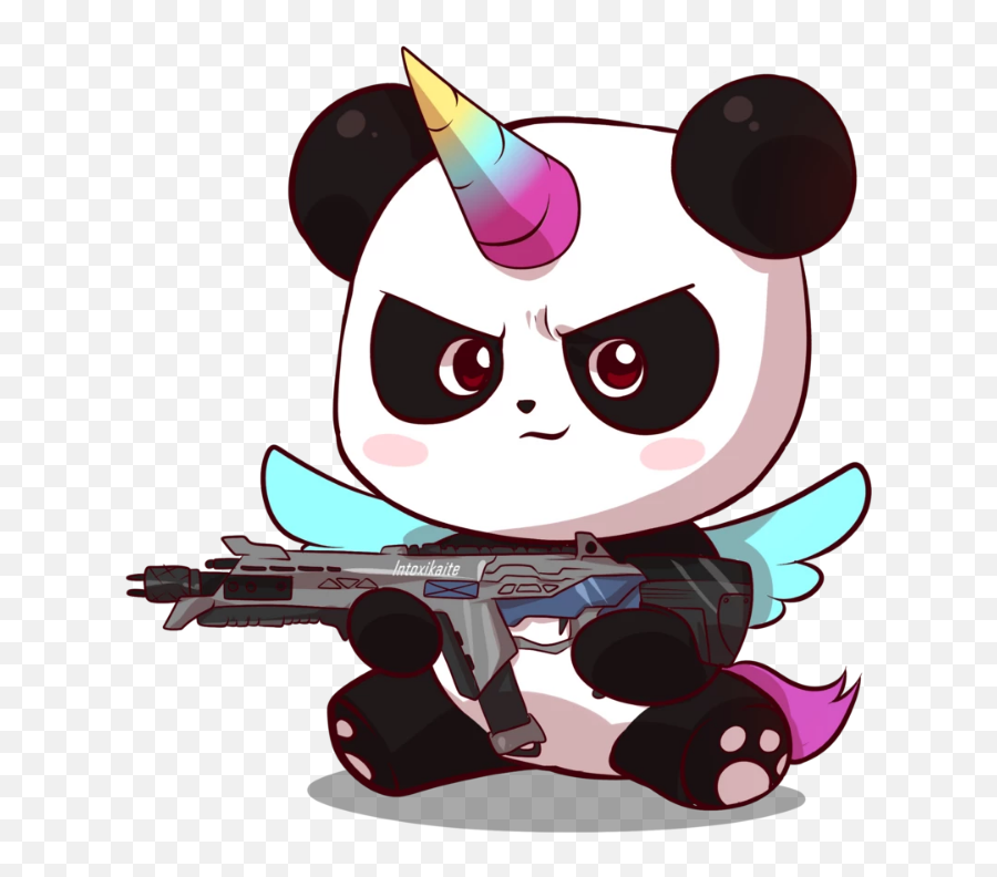 Minipandas - Fondos De Pantalla Oso Panda Con Fusil Emoji,Mouse Gun Emoji