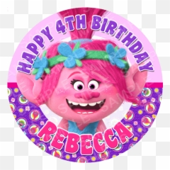 Edible Cake Toppers Ireland - Trolls Cake Topper Png Emoji,Troll Doll Emoji