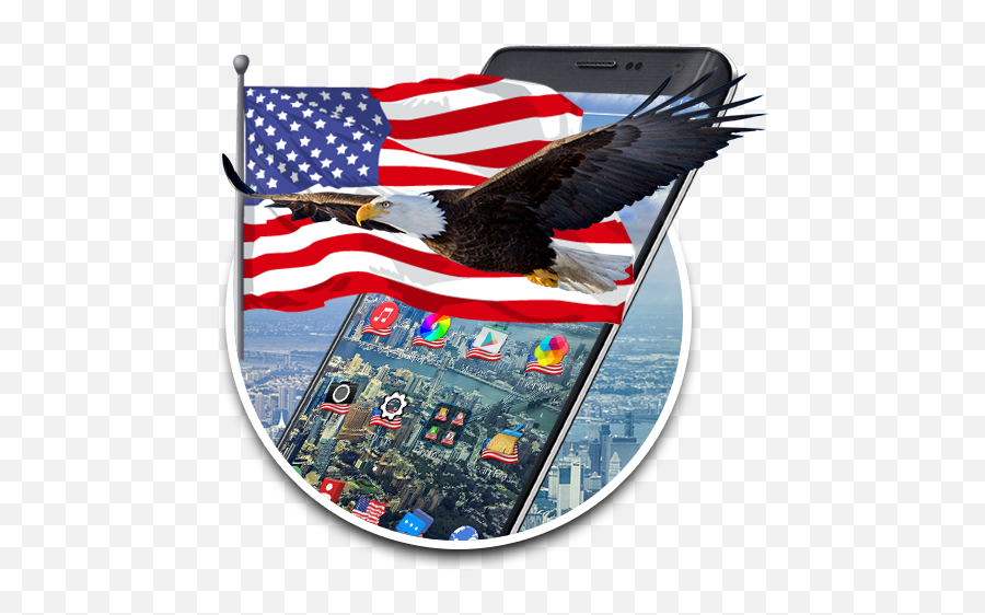 American Eagle U0026 Flag 2d Freetheme - American Flag Clip Art Emoji,America Flag Emoji