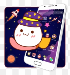Space Cute Kawaii Theme For Android - Download Cafe Bazaar Smartphone Emoji,Snowman Emoji Android