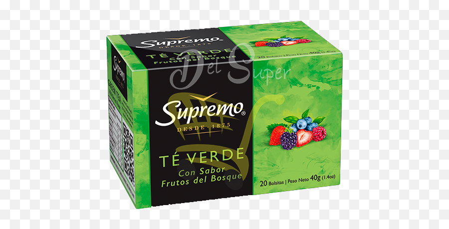 Te Verde Frutos Del Bosque 40gr Supremo 20 Saquitos - Te Verde Con Limon Supremo Emoji,Esmalte Bio Emotion