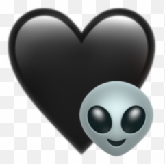 Sticker - Girly Emoji,Black And White Alien Emoji