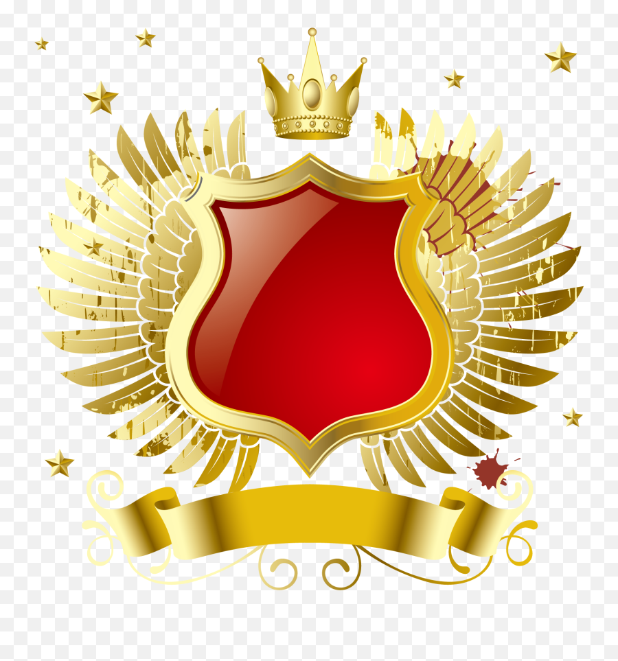 Download Golden Computer Crown Vector - Logo Sayap Emas Vektor Emoji,Golden Deer Fre Emblem Emoji