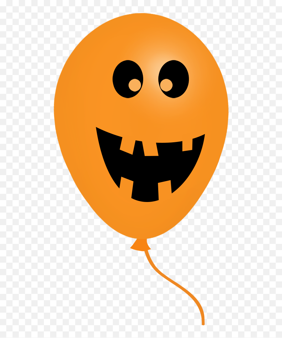 Balloon Clipart - Jackolantern Balloon Clipart Emoji,How To Draw A Chibi Skull Emoticon In Photoshop