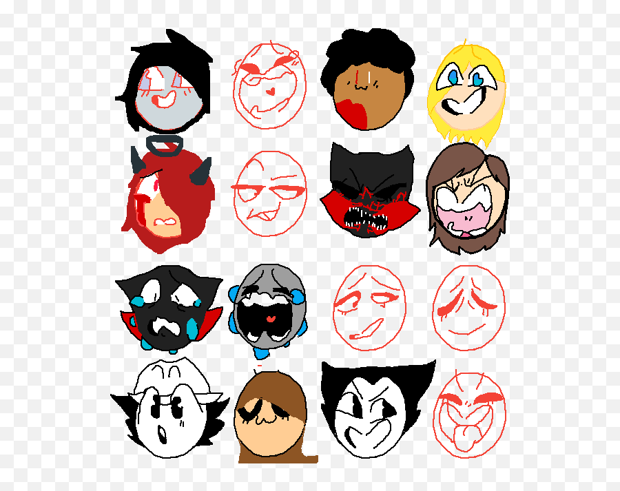 Pixilart - Oc Emotion Chart Drawing Emoji,Frisks Emotions