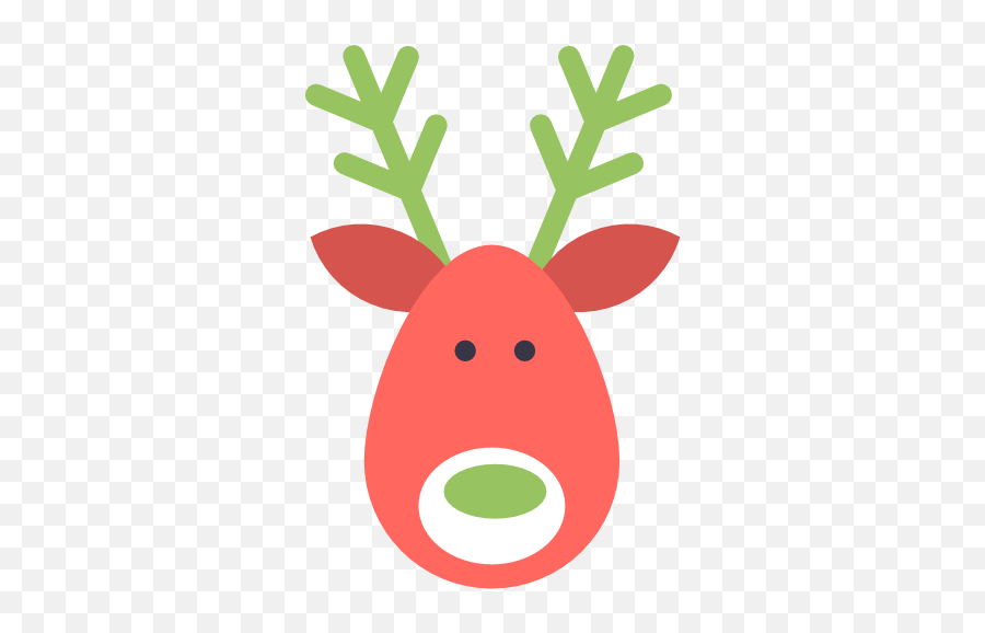 Reindeer Deer Christmas Free Icon Of - Christmas Icon Reindeer Emoji,Rudolph Reindeer Emoticon For Twitter