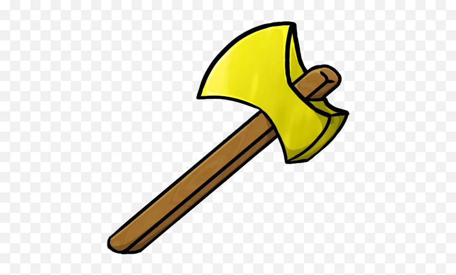Gold Axe Free Icon Of Minecraft Icons - Golden Axe Silver Axe Emoji,Axe Emoticon Facebook