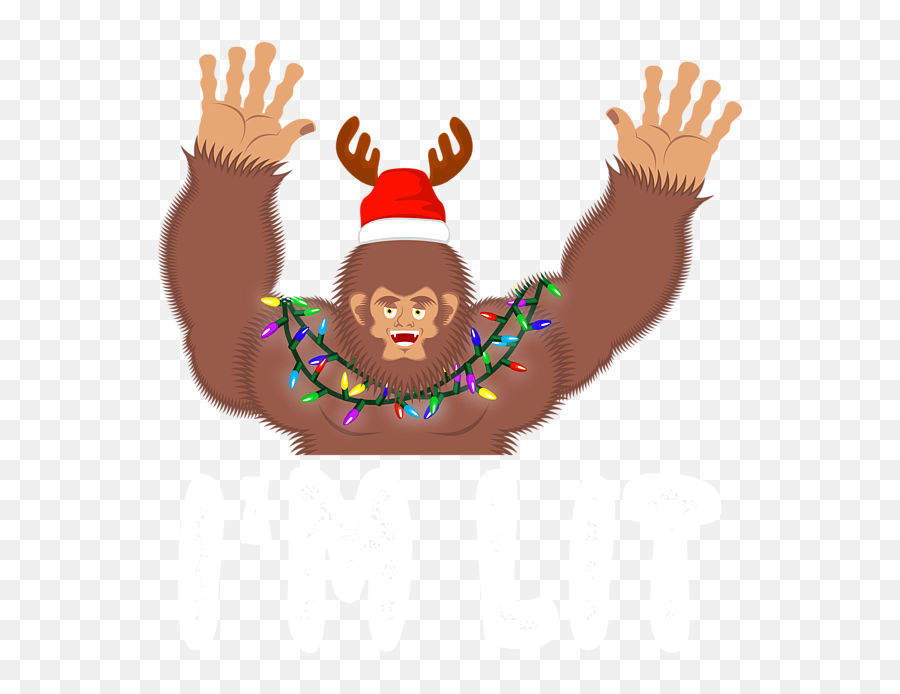 Im Lit Funny Bigfoot Christmas Birthday Gift Idea Tote Bag - Big Foot Christmas Png Emoji,Emoticons Christmas Birthdays