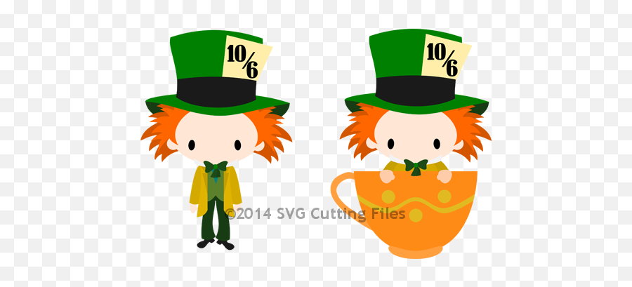 Svg Cutting Files - Alice In Wonderland Chibi Mad Hatter Emoji,Mad Hatter Emoticon