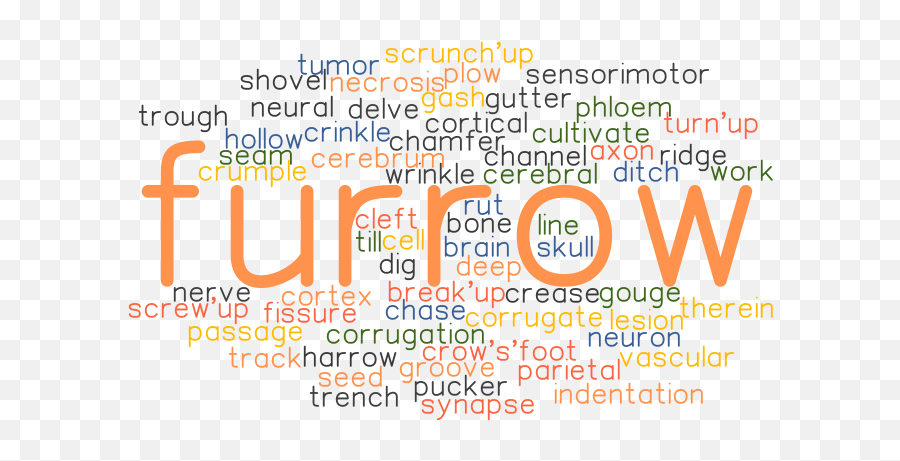 Furrow Synonyms And Related Words What Is Another Word For - Dot Emoji,Skulls Emotions Reference Drawing