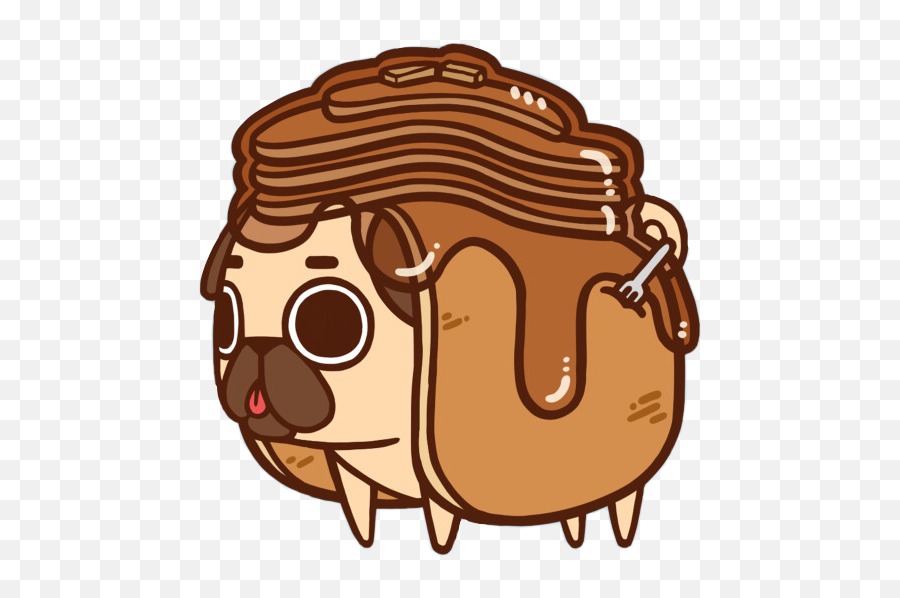 Pancakes Sticker Challenge - Puglie Pug Taco Emoji,Panquesito Emoji