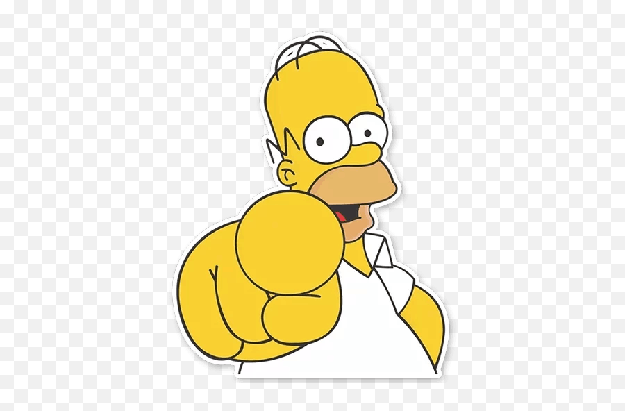 Homer Stickers Set For - Homer Simpson Pointing Emoji,Mr Burns Emoji