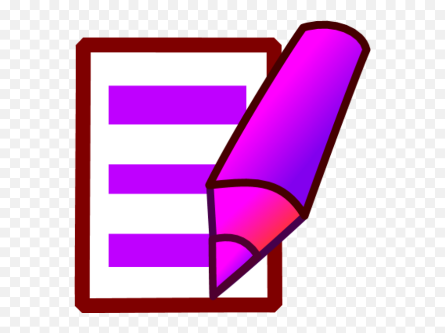 Download Paper Icon Cliparts - Purple Pen And Paper Png Emoji,Pencil And Paper Emoji