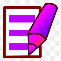 Download Paper Icon Cliparts - Purple Pen And Paper Png Emoji,Pencil And Paper Emoji