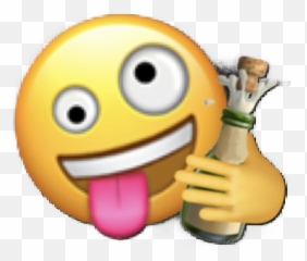 Emoji Crazy Sticker - Crazy Face Emoji,Crazy Tongue Emoji