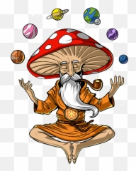 Buddha Magic Mushroom Womenu0027s T - Shirt By Nikolay Todorov Emoji,Mushroom Emoji On Instagram