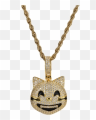 European Hip Hop Necklace Cat Fortune - Solid Emoji,Emoji Necklaces