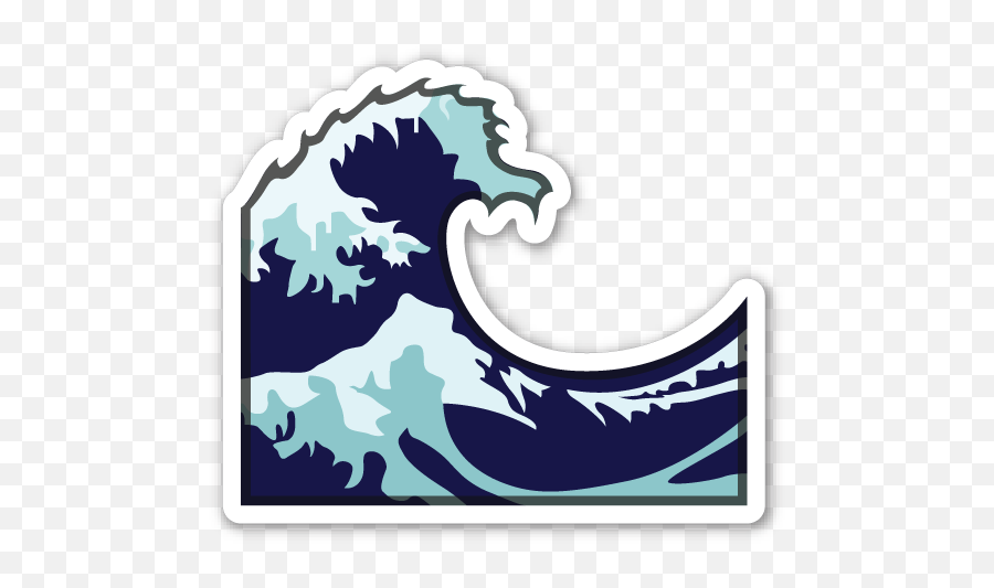 Water Wave Emoji,Tsunami Emoji