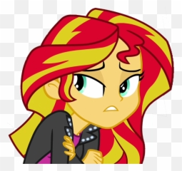 Download Hd Sad Emoji Clipart Single - Sunset Shimmer Eg Sad Mlp Eg Sunset Shimmer Sad,Sad Eyes Emoji