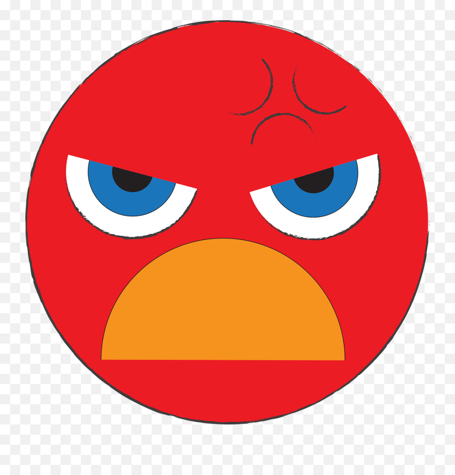 Angry Mad Emoticon - Dot Emoji,Angry Emoticon