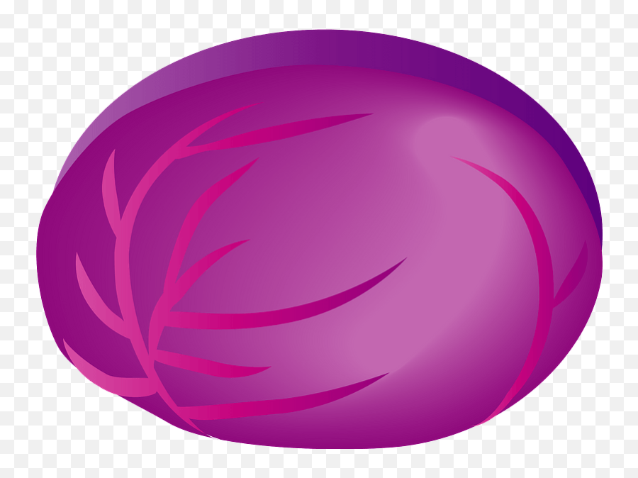 Purple Cabbage Clipart - Vertical Emoji,Purple Vegetables Emoji