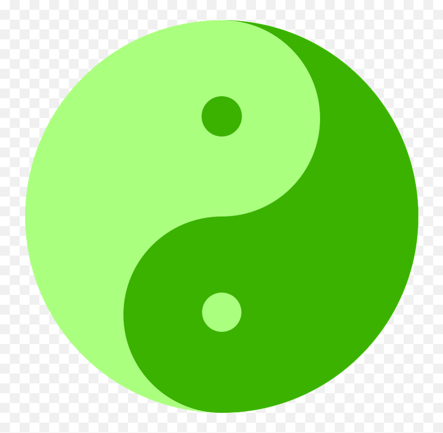 Green Yin Yang Symbol - Yin Yang Png Verde Emoji,Yin And Yang Emoji