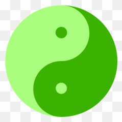 Green Yin Yang Symbol - Yin Yang Png Verde Emoji,Yin And Yang Emoji