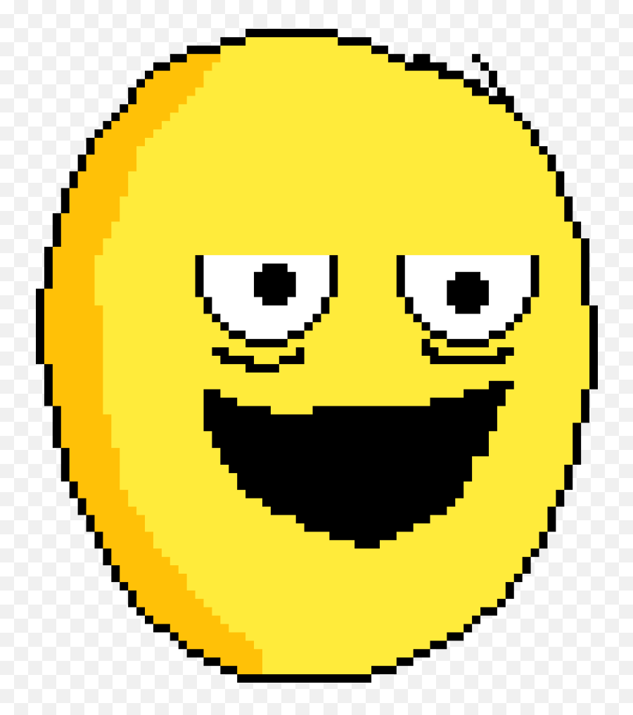 Pixilart - Tired Yellow Face By Nuggetsforlife 64 X 64 Golden Apple Emoji,Tired Smiley Emoticon