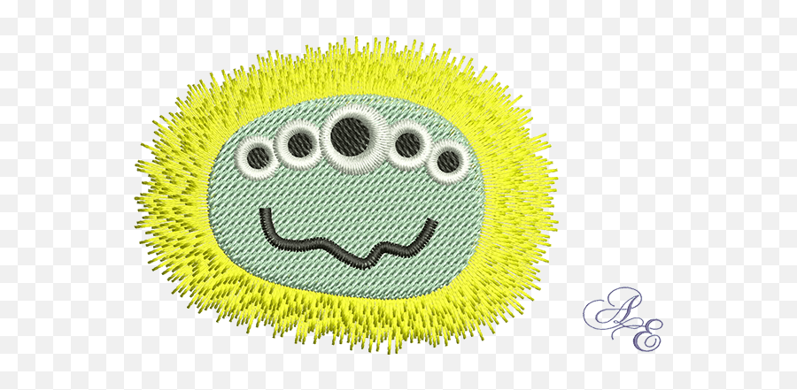 Art Of Embroidery - Monster 3 Small Machine Embroidery Designs Happy Emoji,Emoticon Images Small