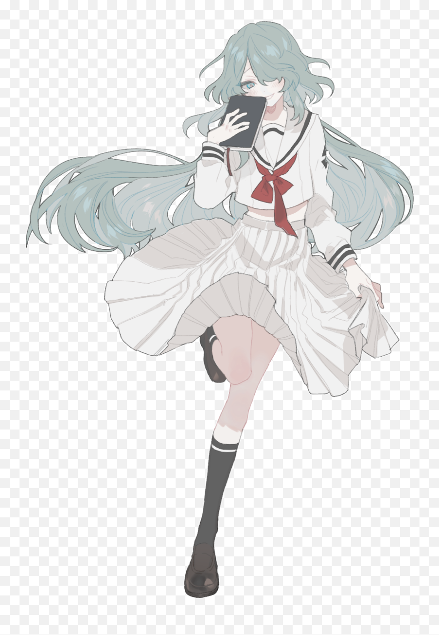 1girl Blacklegwear Blueeyes Bluehair Book Hairornament - Fictional Character Emoji,What Is The Name Of The Anime, Where Females Emotions To Power Their Suits