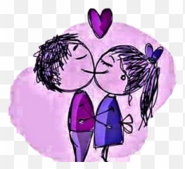 Couple Guy Girl Kiss Heart Sticker By Kimmytasset - Kiss Hubby Romantic Birthday Wishes For Husband Emoji,Cartoon Couple Kissing Emojis