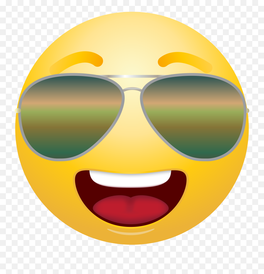 Sunglasses Clipart Emoji Sunglasses Emoji Transparent Free - Emoji Transparent Background Transparent Smiley Face,Cool Emoji