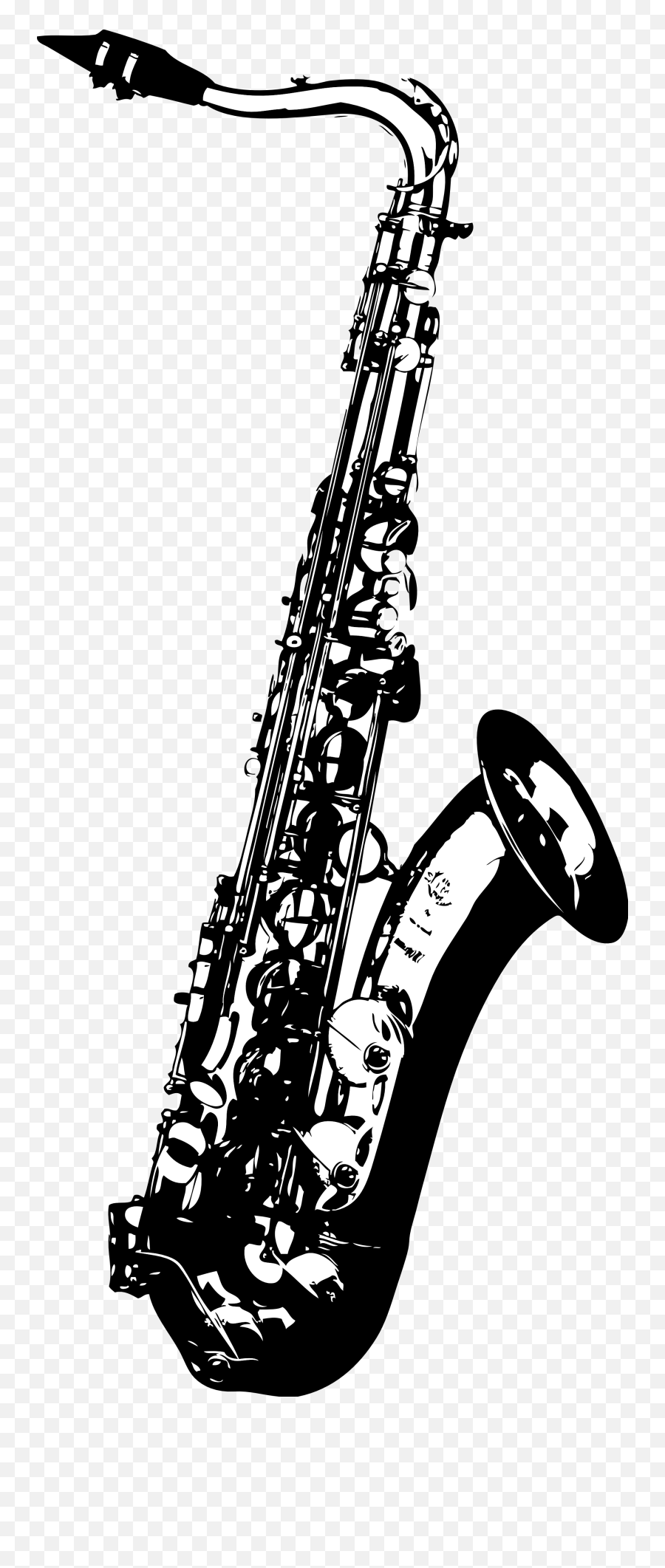 Saxophone Sax Woodwind - Saxophone Png Black And White Emoji,Swaying Emotions Saxophone