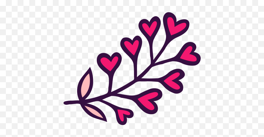 Blossom Branch Floral Florist Flowering Heart Nature - Floral Ramo De Coração Png Emoji,Emoticons Whatsapp Png Coração
