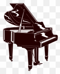 Piano Musical Instrument Silhouette - Piano Png Download Transparent Background Piano Silhouette Png Emoji,Emoji Man And Piano
