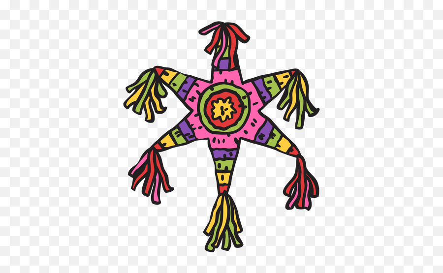 Vector Transparente Png Y Svg De Piñata Mexicana Estrella - Imagenes De Elementos Culturales Emoji,Estrella Rellena Y No Emoticon