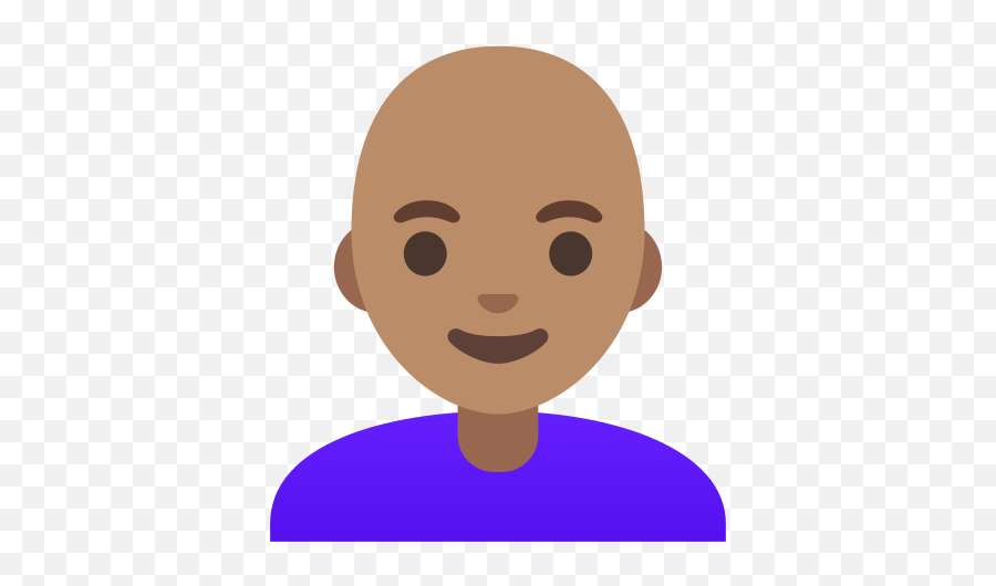 Bald Hair And Medium Skin Tone - Emoji Glatze,Popular Skin Tone Emojis