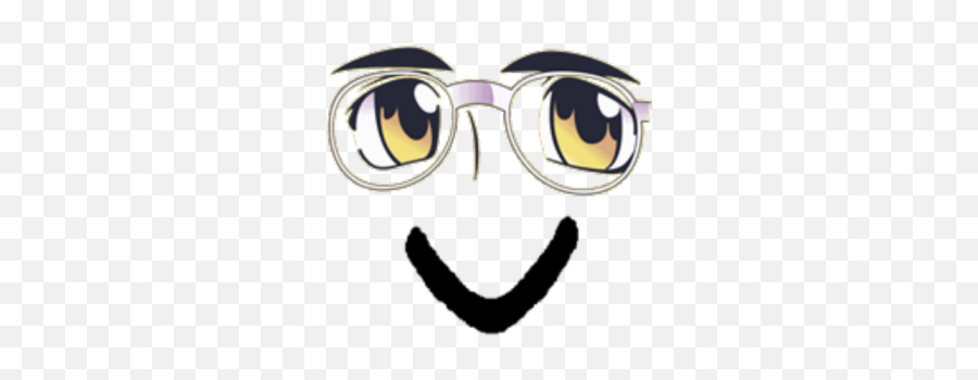 Anime Glasses Face - Happy Emoji,Anime Blue Face Emoticon