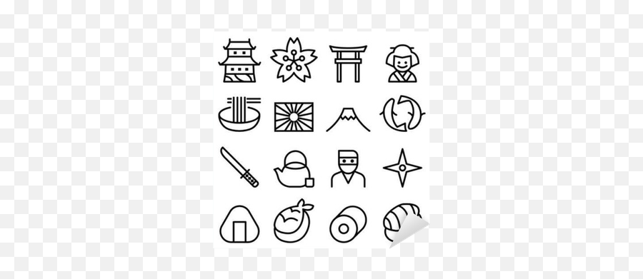 Basic Japan Icon Symbol In Thin Line - Japan Line Icon Emoji,Thin Line Emoticon