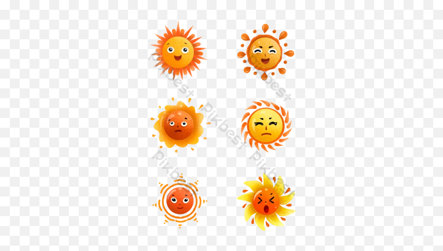 Cute Creative Cartoon Sun Png Images Psd Free Download Emoji,Faces Emotions Poster