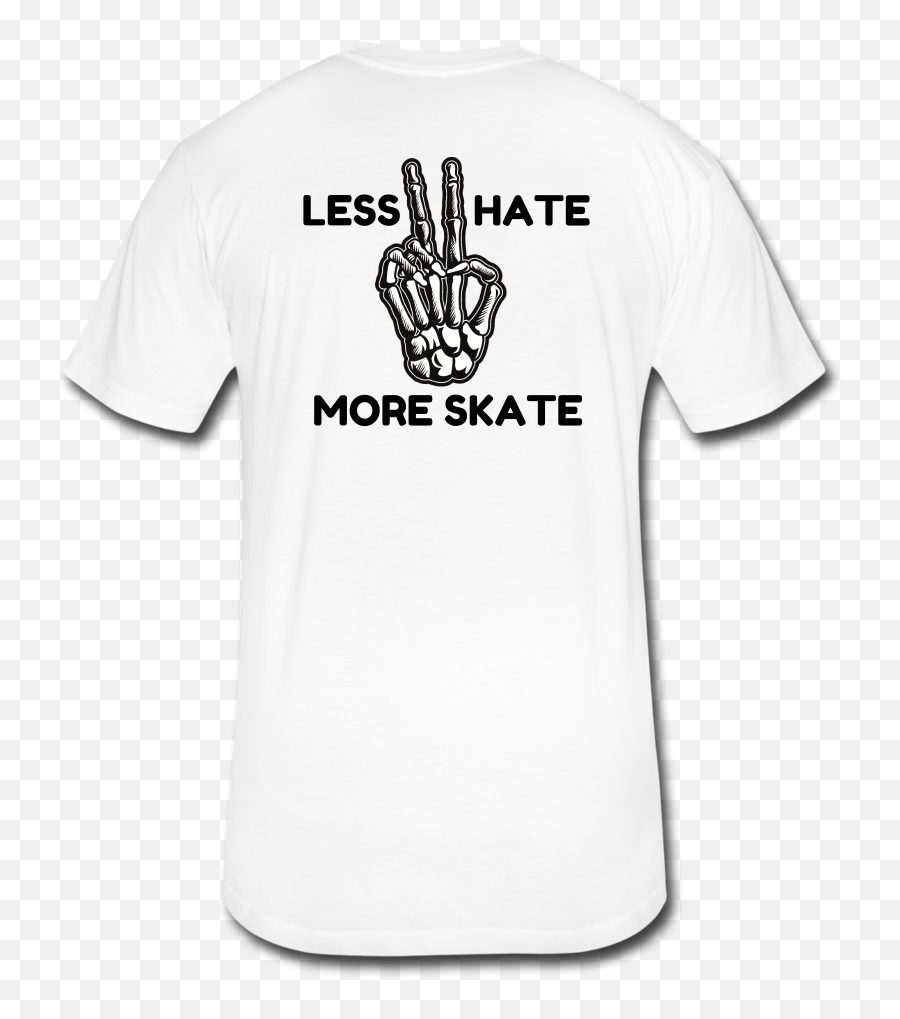 Less Hate T - Shirt U2013 Optimist Skate Co Emoji,Trident Emoji White