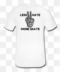 Less Hate T - Shirt U2013 Optimist Skate Co Emoji,Trident Emoji White