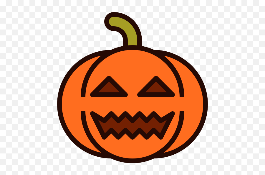 Emoji Pumpkin Scary Halloween Free Icon - Iconiconscom,Treat Emoji