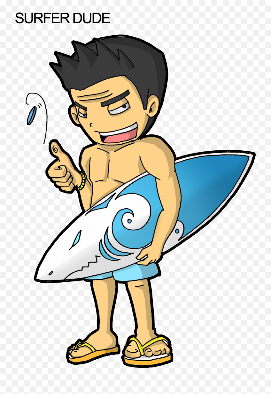 Surfer Dude - Surfer Dude Cartoon Emoji,Surfer Emoji Transparent