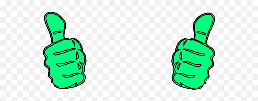 Green Two Thumbs Clip Art At Clker - Sign Language Emoji,Two Thumbs Up Emoticon