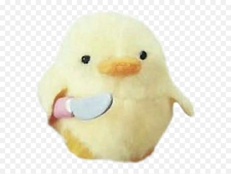 Stuffed Animal With Knife - Chick With Knife Plush Emoji,Knife Emoji Png