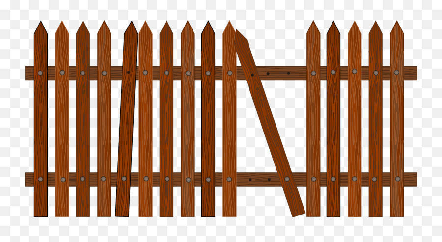 Picket Fence Garden Clip Art - Vector Wood Fence Png Emoji,Fencing Emoji