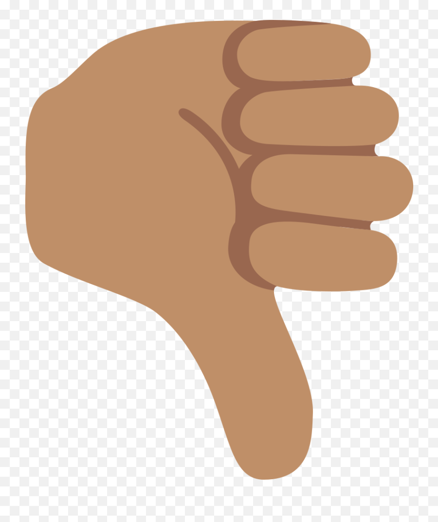 Emoji U1f44e 1f3fd - Thumbs Down Emoji Transparent Background,3 Finger Emoji