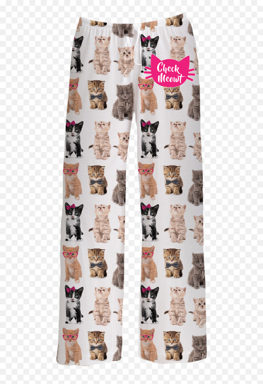 Check Meowt Cat Pajama Pants - Pajamas Emoji,Soft Pj Pants Emojis